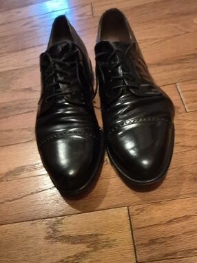 Bruno Magli Classic Men's Black Leather Dress Oxfords Mens Sz 12